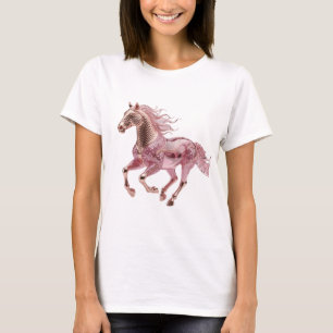 Knackiges Gold PINK GLAS PFERD Grafikdesign T-Shirt