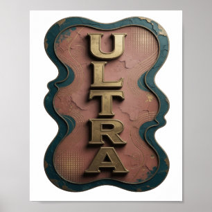 Knackiges Gold ULTRA Modernes Design Poster