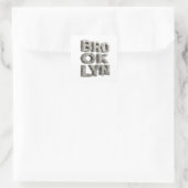 Knackiges Grau BROOKLYN Sticker Design (Tasche)
