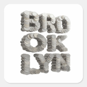Knackiges Grau BROOKLYN Sticker Design