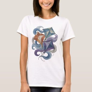 Knackiges Grau DRACHENFLIEGEN Statement Design T-Shirt