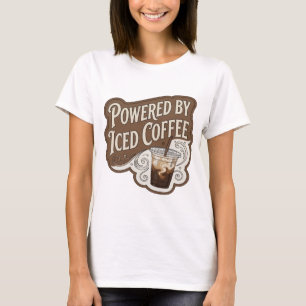Knackiges Grau POWERED BY ICED COFFEE T-Shirt