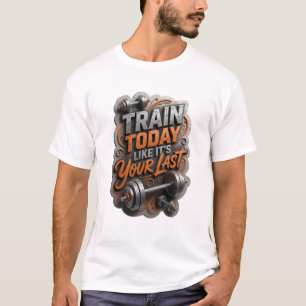 Knackiges Grau TRAINIER HEUTE WIE DEIN LETZTES MAL T-Shirt