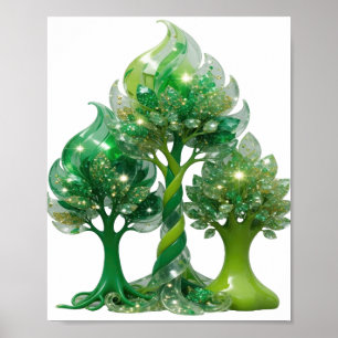 Knackiges Grün GREEN WISDOM Poster