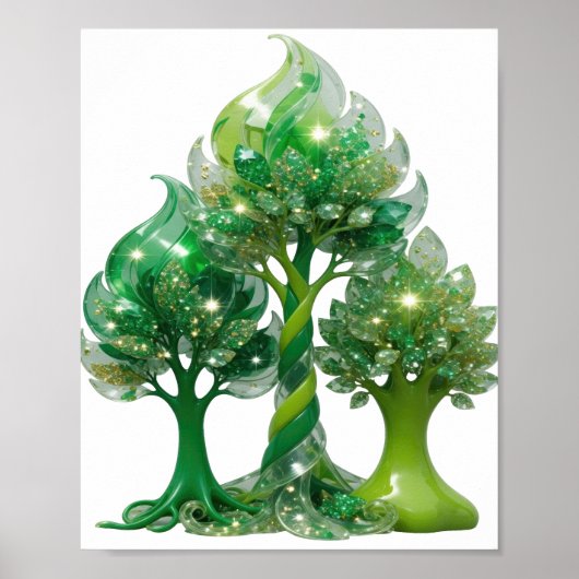 Knackiges Grün GREEN WISDOM Poster (Vorne)