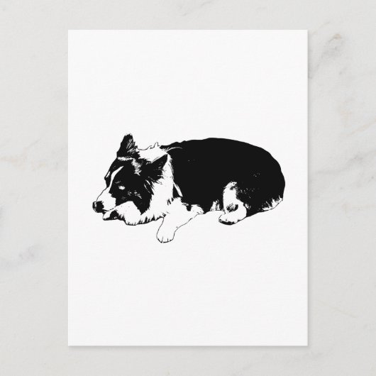 knackiges Hallo, Corgi ruhig Postkarte (Vorderseite)