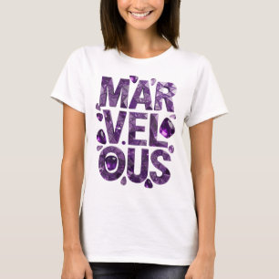 Knackiges Lila MARVELOUS Fettes Design T-Shirt
