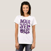 Knackiges Lila MARVELOUS Fettes Design T-Shirt (Vorne ganz)