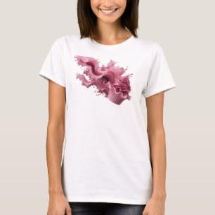 Knackiges Pink ABSTRACT ART Grafik T-Shirt