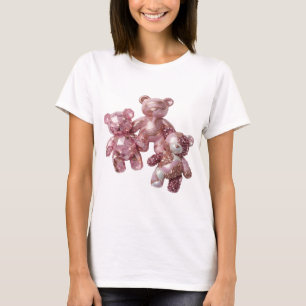 Knackiges Rosa DREI ROSA TEDDYBÄREN Künstlerisches T-Shirt