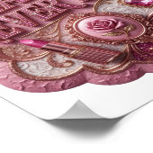Knackiges Rosa KLASSIKER STIRBT NIE Poster (Ecke)