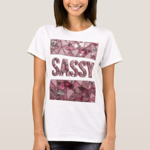 Knackiges Rosa SASSY Maßdesign T-Shirt