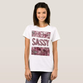 Knackiges Rosa SASSY Maßdesign T-Shirt (Vorne ganz)