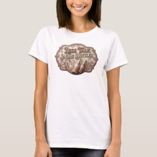 Knackiges Rosa WENIGER REDEN MEHR FLASCHEN Druck T-Shirt