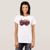 Knackiges rotes WINE TIME Slogan T-Shirt (Vorne ganz)