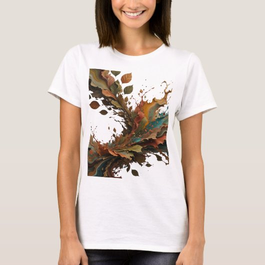 Knackiges Silber ABSTRACT ART Design T-Shirt (Vorderseite)