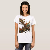 Knackiges Silber ABSTRACT ART Design T-Shirt (Vorne ganz)