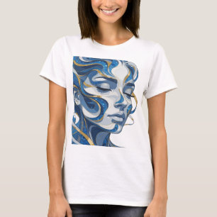 Knackiges Silber ABSTRACT ART Fashion Print T-Shirt