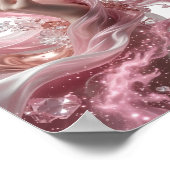 Knackiges Silber ABSTRACT ART Grafikdesign v2 Poster (Ecke)