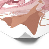 Knackiges Silber ABSTRACT ART Kunstprint Poster (Ecke)