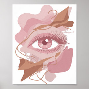 Knackiges Silber ABSTRACT ART Kunstprint Poster
