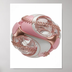 Knackiges Silber ABSTRACT ART Moderne Gestaltung Poster