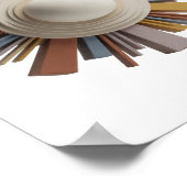 Knackiges Silber ABSTRACT ART Moderne Gestaltung v Poster (Ecke)