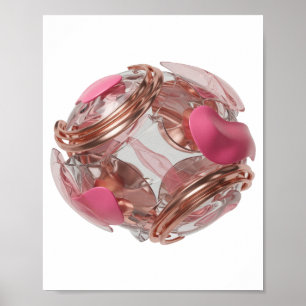 Knackiges Silber ABSTRACT ART Statement Design Poster