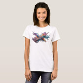 Knackiges Silber ABSTRACT ART Statement T-Shirt v2 (Vorne ganz)