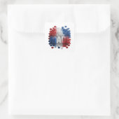 Knackiges Silber AMERICAN MADE Aufkleber Design (Tasche)