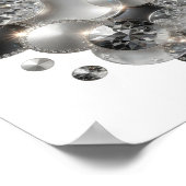 Knackiges Silber DIAMANTEN SIND EIN MÄDCHENS BESTE Poster (Ecke)