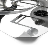 Knackiges Silber MUSIC IN MOTION Slogan Design Poster (Ecke)