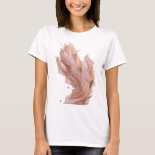 Knackiges Silber ROSE GOLD GLITZER UND STERNE T-Shirt