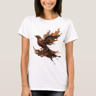 Knackiges Silber-Schokoladen-Vogel-Shirt-Design T-Shirt