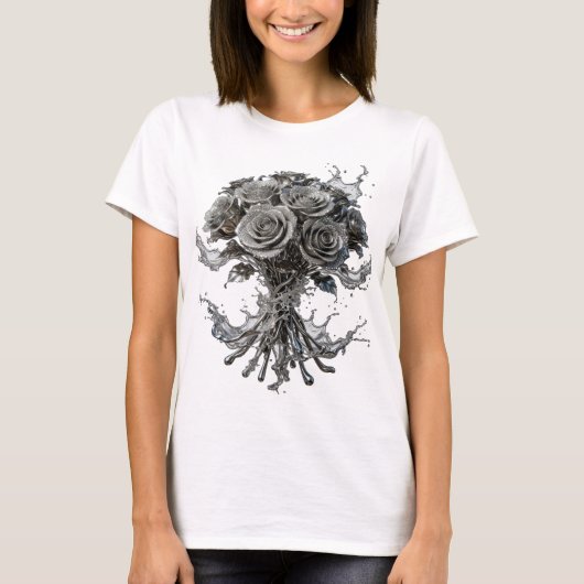 Knackiges Silber SILBER ROSEN Tee (Vorderseite)
