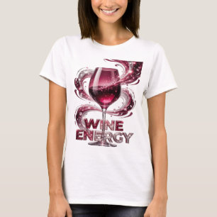 Knackiges Silber WINE ENERGY Modernes Design T-Shirt