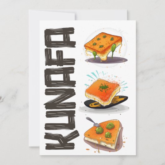 Knafeh Kunafa Kunafeh wurde von der AI hergestellt Einladung (Vorderseite)