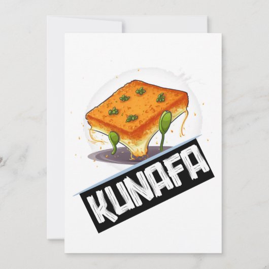 Knafeh Kunafa Kunafeh wurde von der AI hergestellt Einladung (Rückseite)