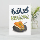 Knafeh Kunafa Kunafeh wurde von der AI hergestellt Einladung (Stehend Vorderseite)