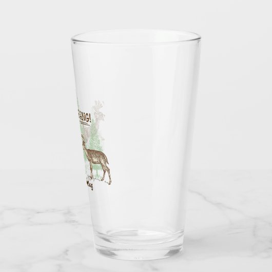 Knall! Gerade scherzend! Jagd-Spaß Glas (Links)