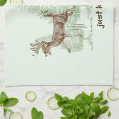 Knall! Gerade scherzend! Jagd-Spaß-Grün Geschirrtuch (Gefaltet)