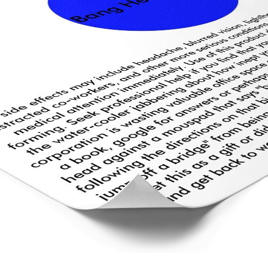 Knall Head Here (mit Disclaimer) Poster (Ecke)