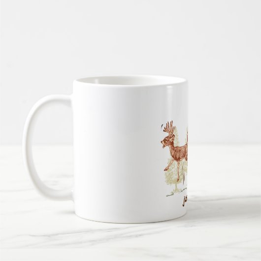 Knall! Hör auf! Jagd Spaß Braun Tasse (Links)