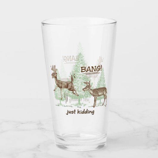 Knall! Ich mach nur Schluss! Hübscher Jagdbier Glas (Vorderseite)