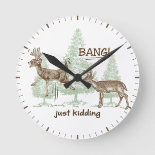 Knall! Ich mach nur Schluss! Spaß Runde Wanduhr