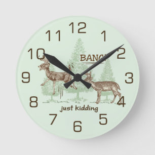Knall! Ich mach nur Schluss! Spaß Runde Wanduhr