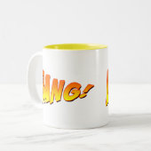 KNALL! KNALL! ZWEIFARBIGE TASSE (Vorderseite Links)