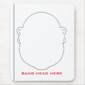 KNALL-KOPF HIER MOUSEPAD (Vorne)