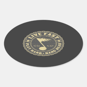 Knall-Kopf Ovaler Aufkleber