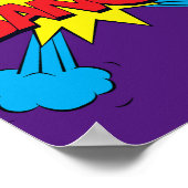 Knall! Lebhafter Pop Art Comic Blast Poster (Ecke)